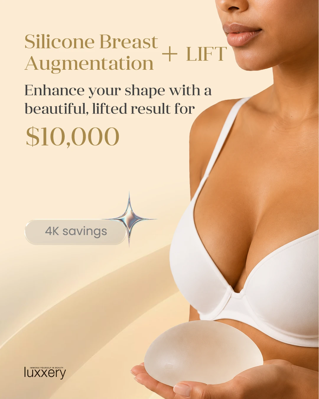 Silicone Breast Augmentation + Lift — Package $10,000, save $4,000