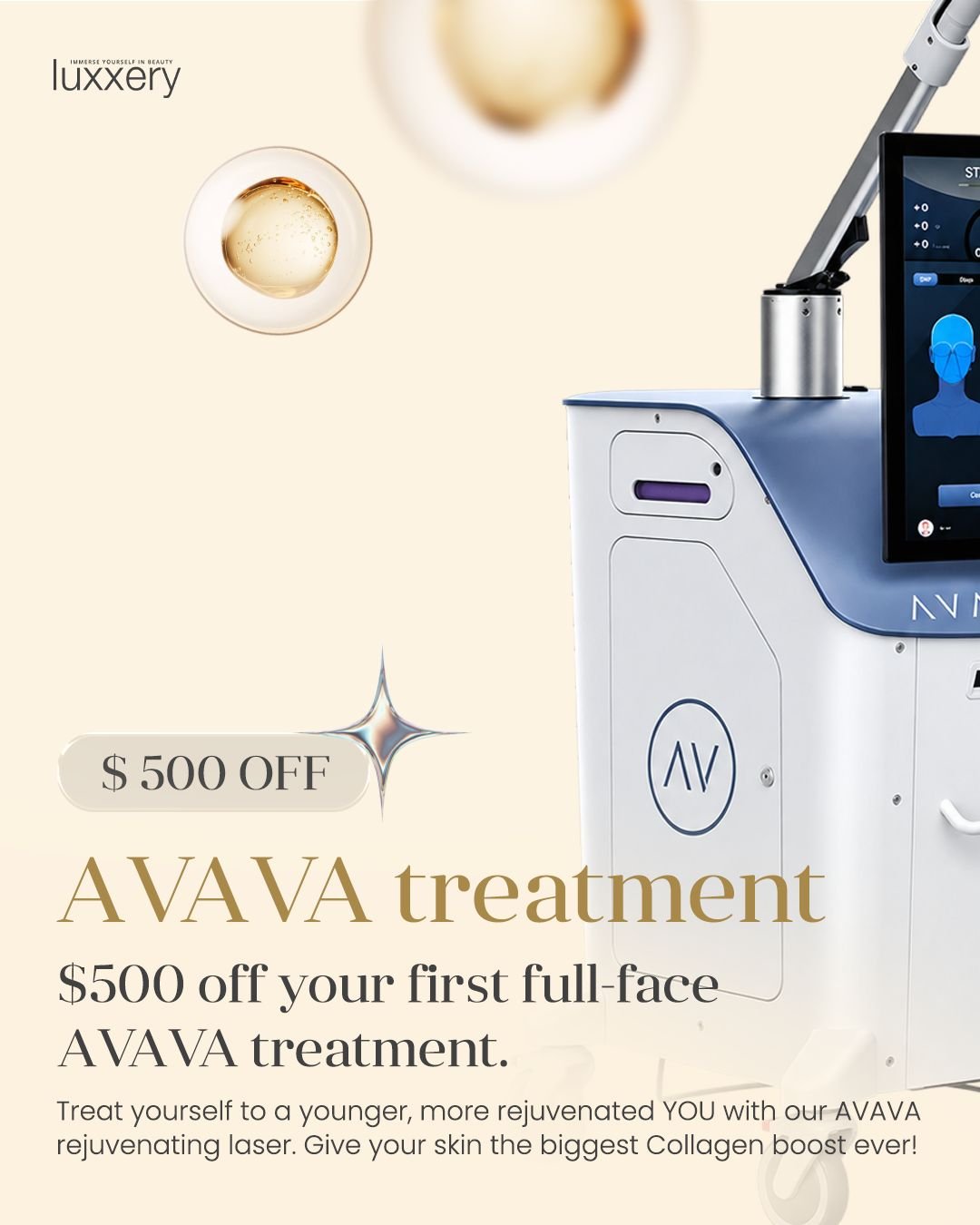AVAVA Treatment — $500 off your first full-face treatment
