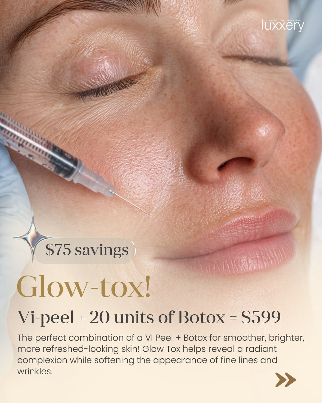 Glow-tox! — VI Peel + 20 units of Botox for $599, save $75